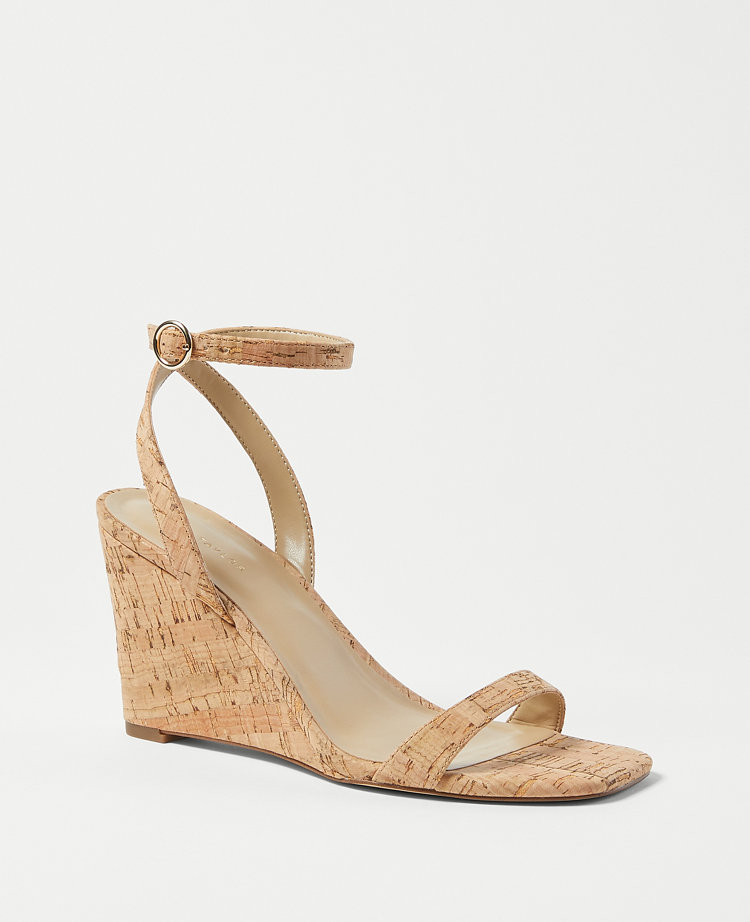 Cork High Wedge Sandals