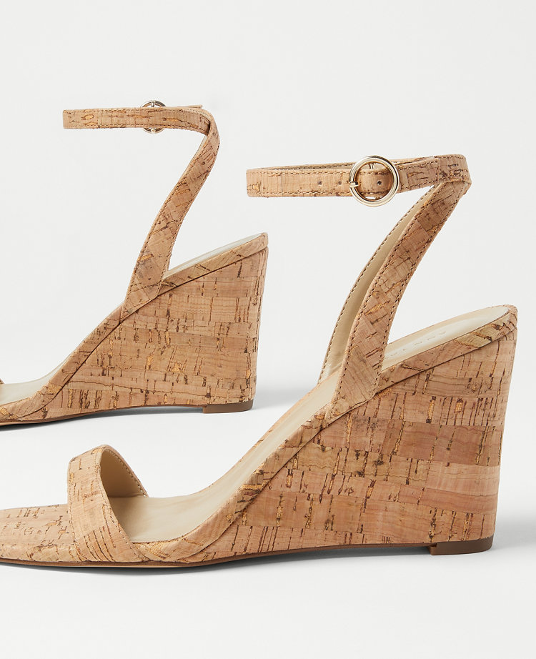 Cork High Wedge Sandals