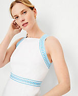 Embroidered Halter Shift Dress carousel Product Image 3
