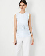 The Belted Top in Plaid carousel Product Image 1