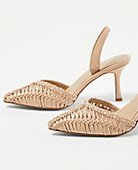 Woven Slingback Pumps carousel Product Image 2