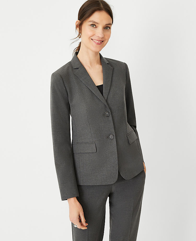 The Petite Notched Two Button Blazer in Seasonless Stretch
