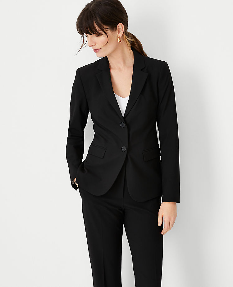 The Petite Notched Two Button Blazer in Seasonless Stretch