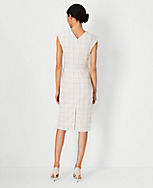 The Belted V-Neck Sheath Dress in Plaid carousel Product Image 2