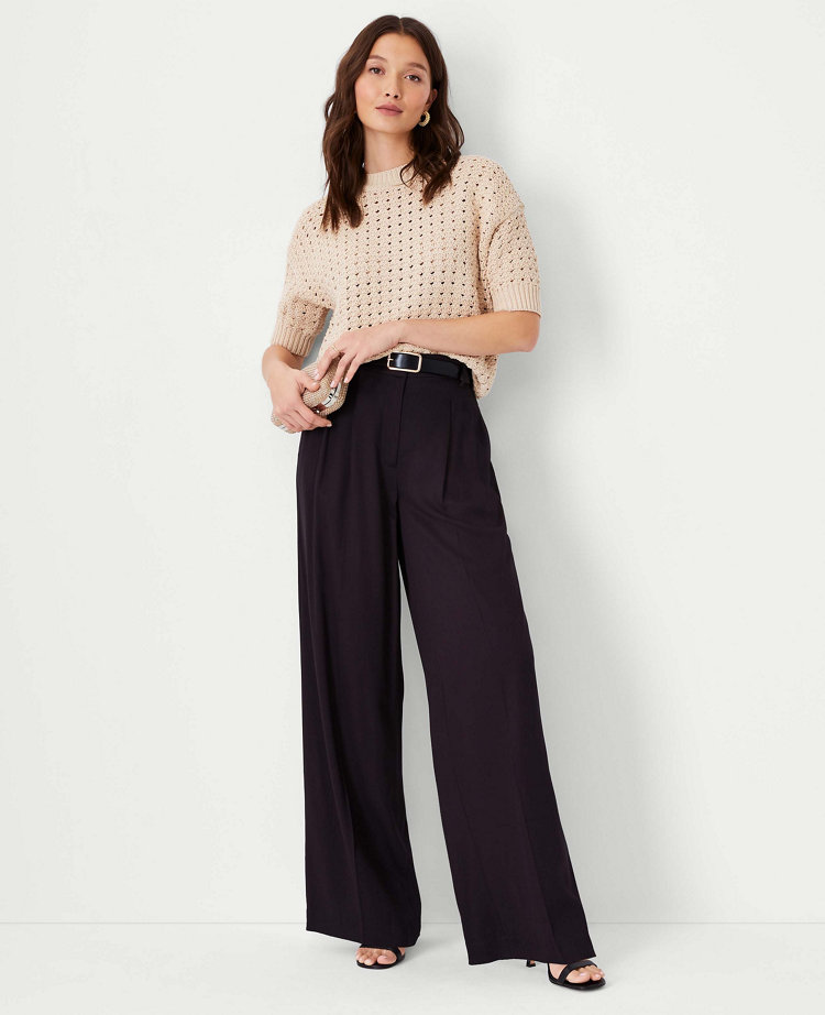 The Petite Pleated Wide Leg Pant