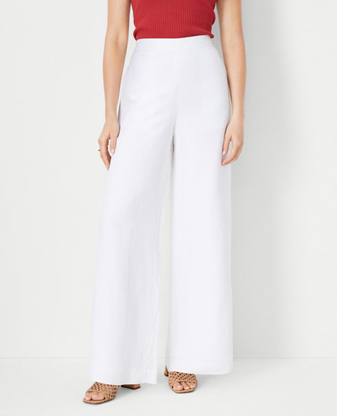 The Pull On Palazzo Pant in Linen Blend