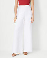 The Pull On Palazzo Pant in Linen Blend carousel Product Image 1