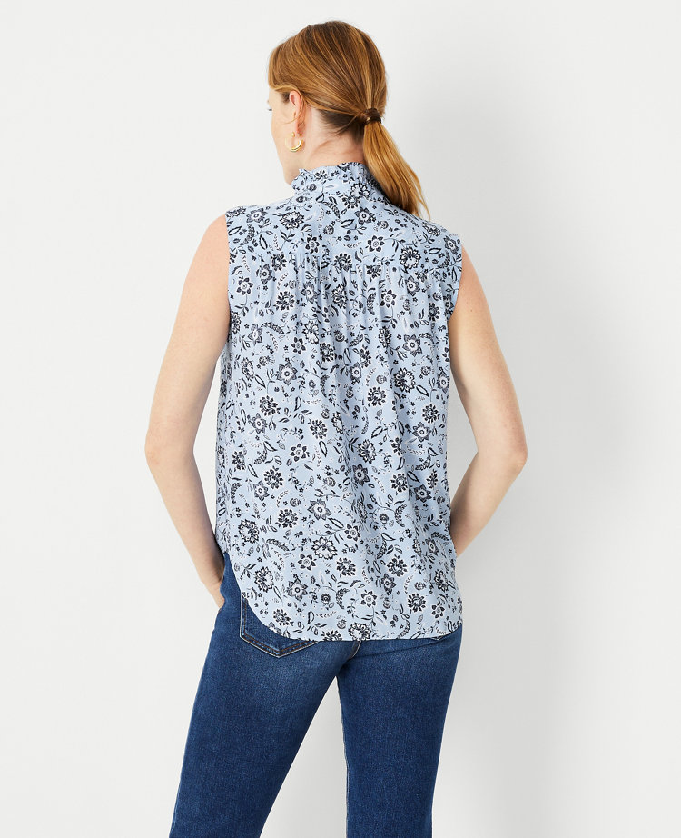 Ruffle Neck Button Top - image 2