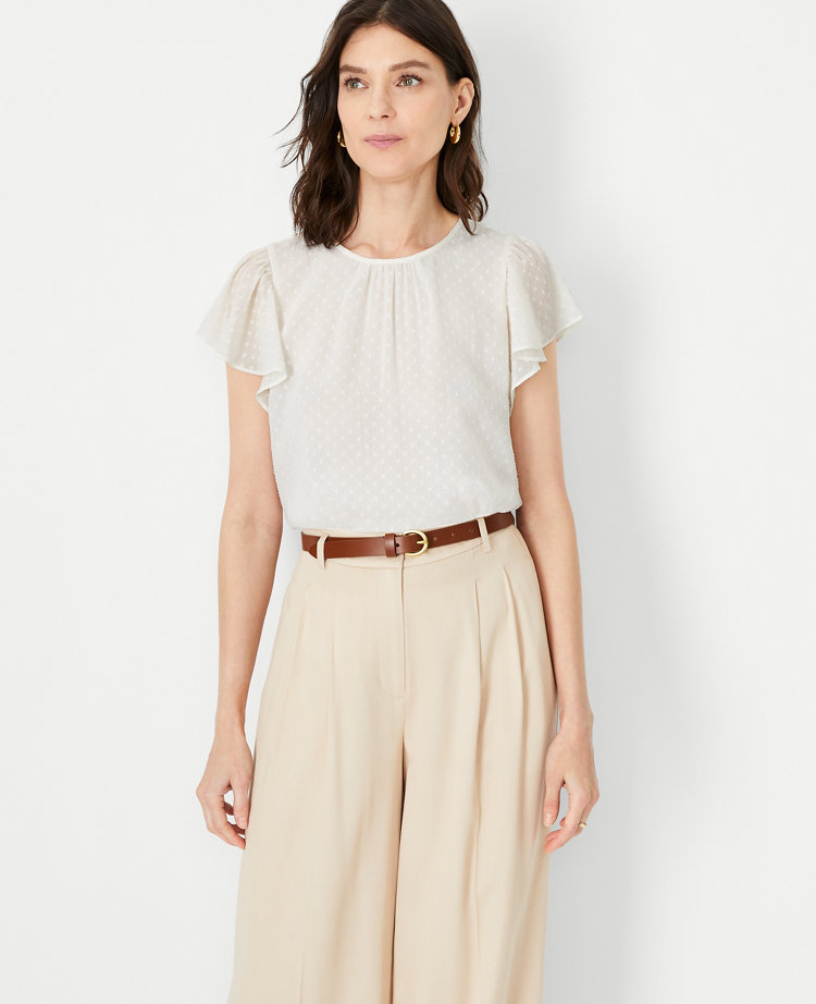 Clip Flounce Sleeve Top