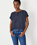 Spotted Drop Shoulder Popover carousel Product Image 1