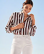Striped Oversized Shirt carousel Product Image 4