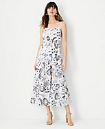 Floral Strappy Tiered Flare Dress carousel Product Image 1