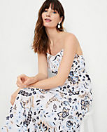 Floral Strappy Tiered Flare Dress carousel Product Image 3