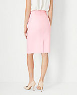 The Belted Seamed Pencil Skirt in Linen Blend carousel Product Image 2
