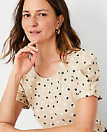 Dotted Knot Sleeve Top carousel Product Image 1