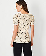 Dotted Knot Sleeve Top carousel Product Image 2