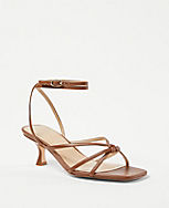 Knotted Strappy Leather Sandals carousel Product Image 1