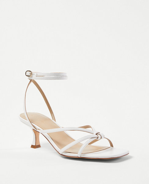 Knotted Strappy Leather Sandals