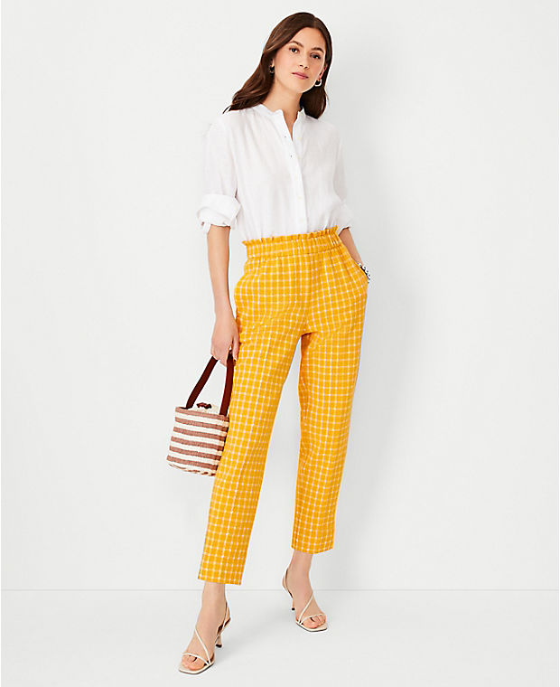 The Pull On Taper Pant in Plaid