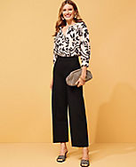 The Side Zip Wide Leg Crop Pant in Twill carousel Product Image 4