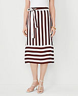Striped Flounce Slip Skirt carousel Product Image 3