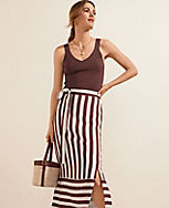 Striped Flounce Slip Skirt carousel Product Image 4