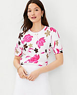 Floral Sweater Tee carousel Product Image 3