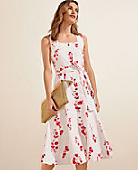Floral Button Flare Dress carousel Product Image 4