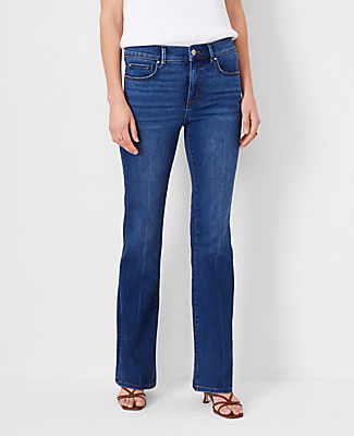 Ann Taylor Mid Rise Boot Cut Jeans Classic Wash - Curvy Fit