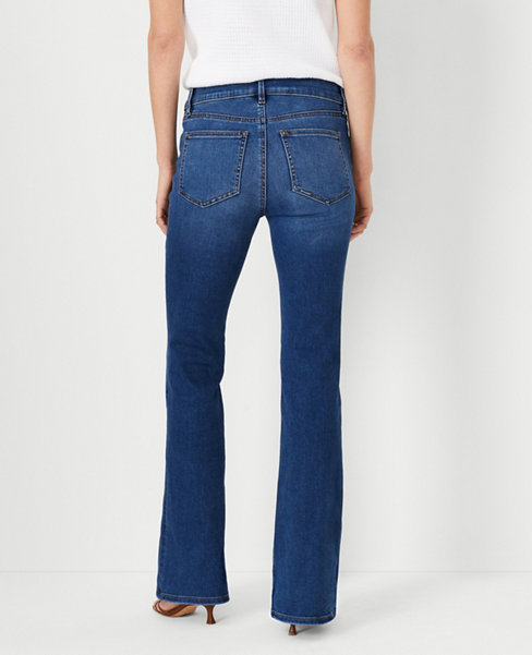 Sculpting Pocket Mid Rise Boot Cut Jeans in Classic Mid Wash - Curvy Fit