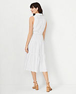 Striped Ruffle Tiered Flare Dress carousel Product Image 2