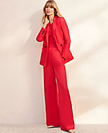 The Petite Belted Pull On Palazzo Pant in Linen Blend carousel Product Image 4