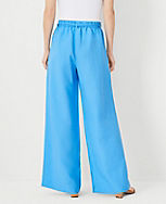 The Petite Belted Pull On Palazzo Pant in Linen Blend carousel Product Image 2