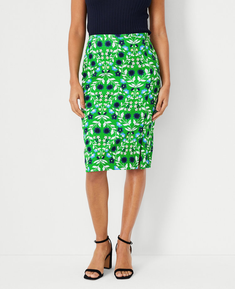 Ann taylor floral outlet pencil skirt