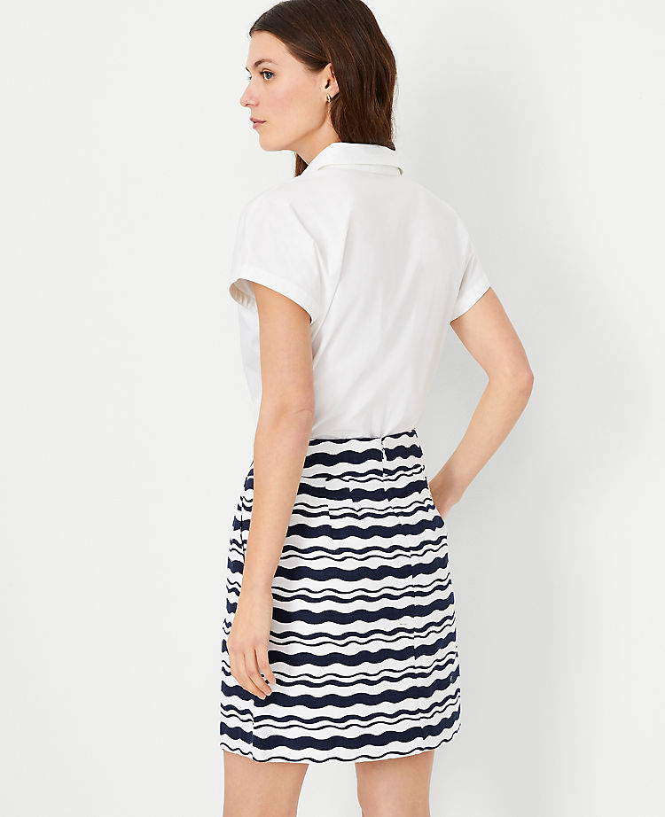 Petite Wave A-Line Pocket Skirt