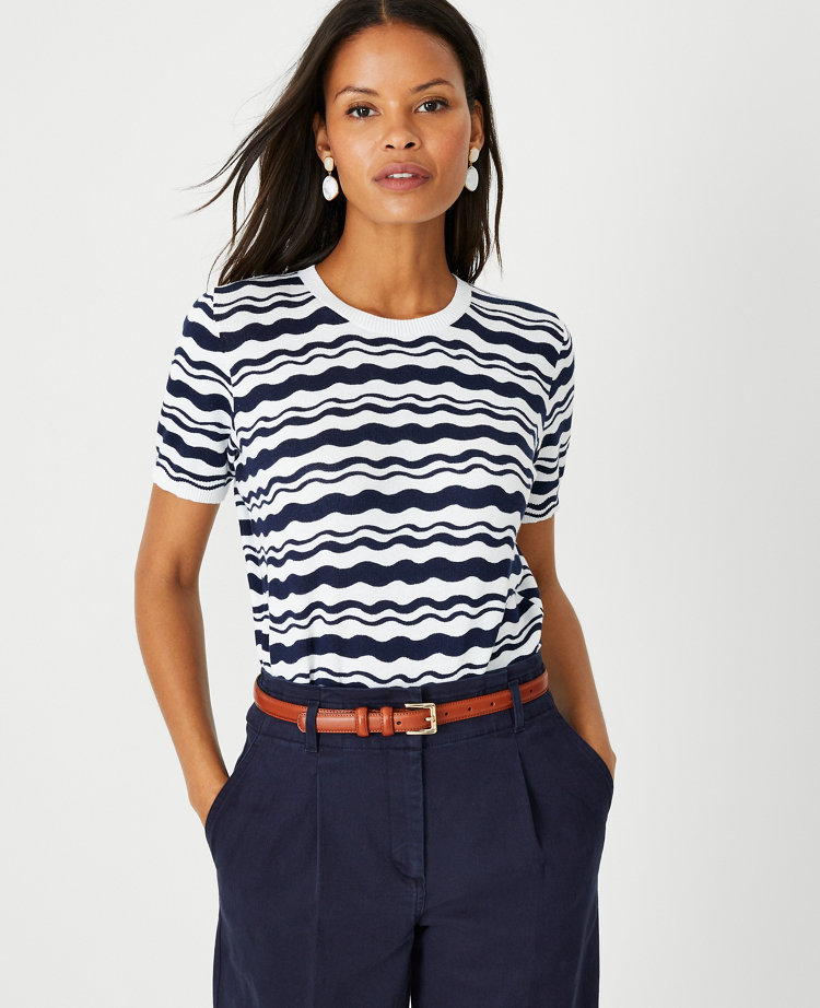 Petite Wrap Button Front Sweater