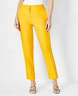The High Rise Eva Ankle Pant in Linen Blend - Curvy Fit carousel Product Image 1
