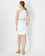 Petite Embroidered Halter Shift Dress carousel Product Image 2