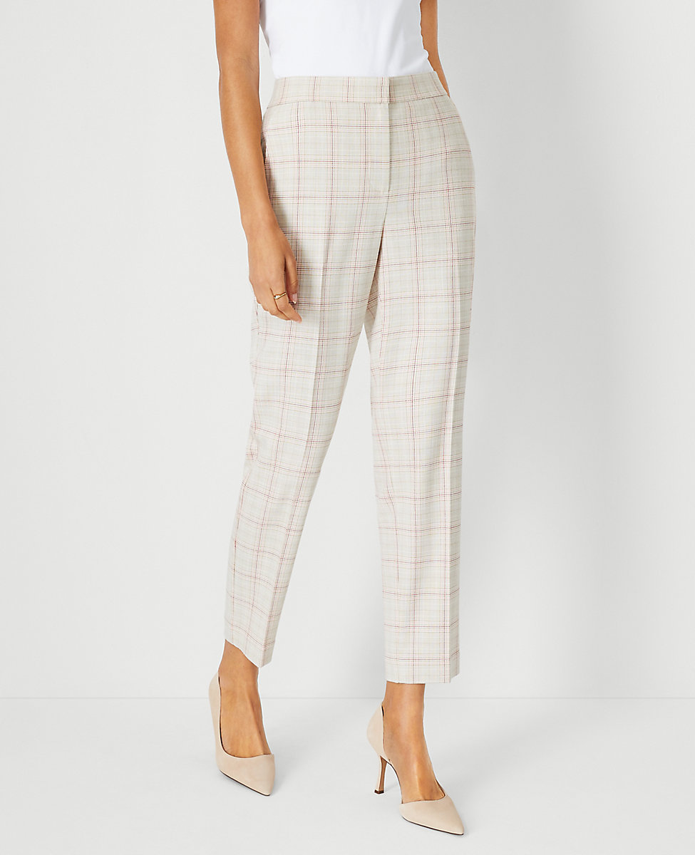The Eva Ankle Pant in Plaid - Curvy Fit