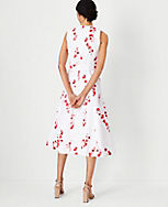 Tall Floral Button Flare Dress carousel Product Image 2