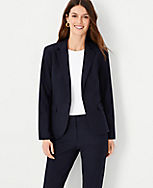 The Tall Notched One Button Blazer in Seasonless Stretch carousel Product Image 1