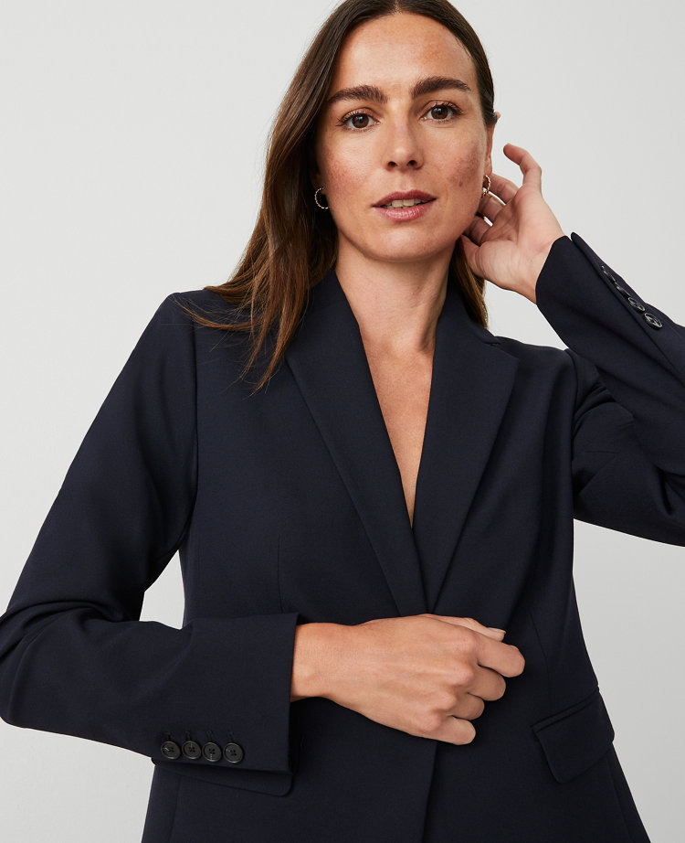 The Tall Notched One Button Blazer in Seasonless Stretch