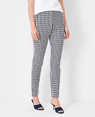 Ann Taylor The Audrey Ankle Pant In Plaid - Curvy Fit In Night Sky