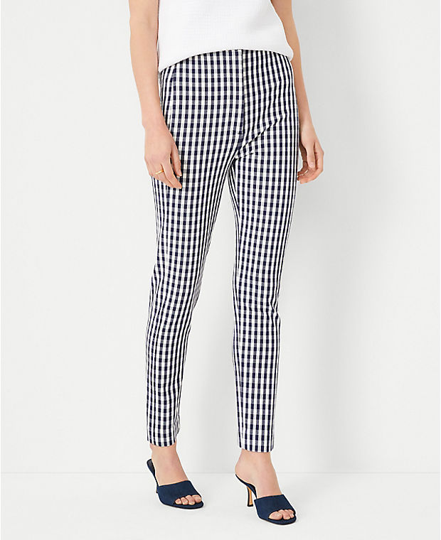 The Audrey Ankle Pant in Plaid - Curvy Fit