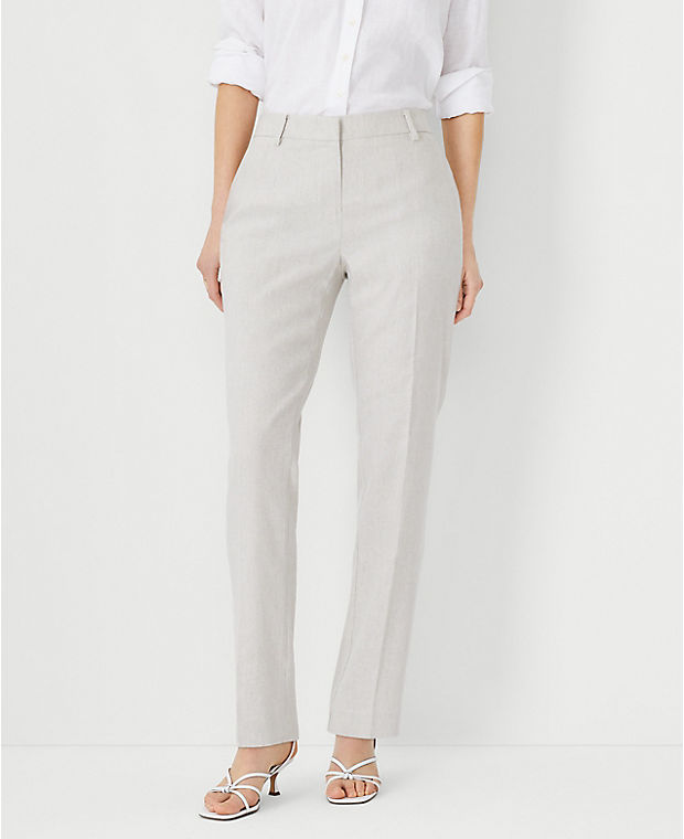 The Sophia Straight Pant in Linen Blend - Curvy Fit