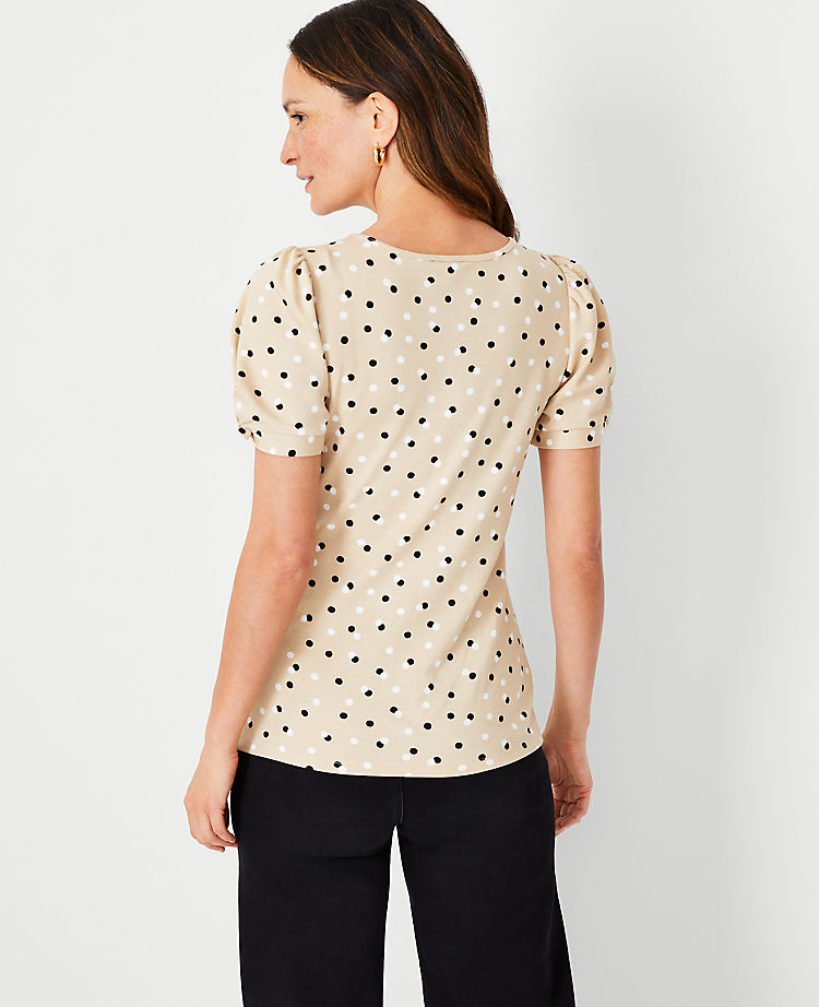 Petite Dotted Knot Sleeve Top