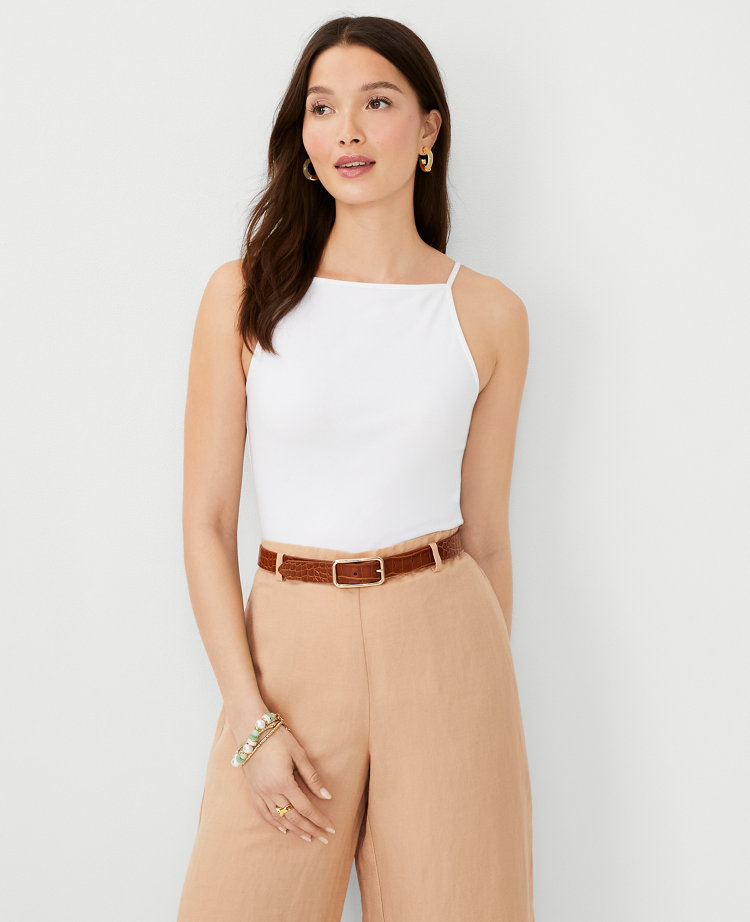 Petite Square Neck Strappy Halter Top