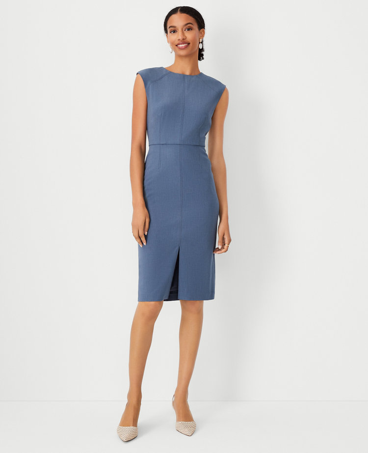 The Crew Neck Sheath Dress in Bi-Stretch