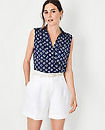 Tall Floral Sleeveless Camp Shirt carousel Product Image 1