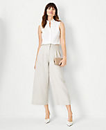 The Petite Pleated Culotte Pant in Linen Blend carousel Product Image 3